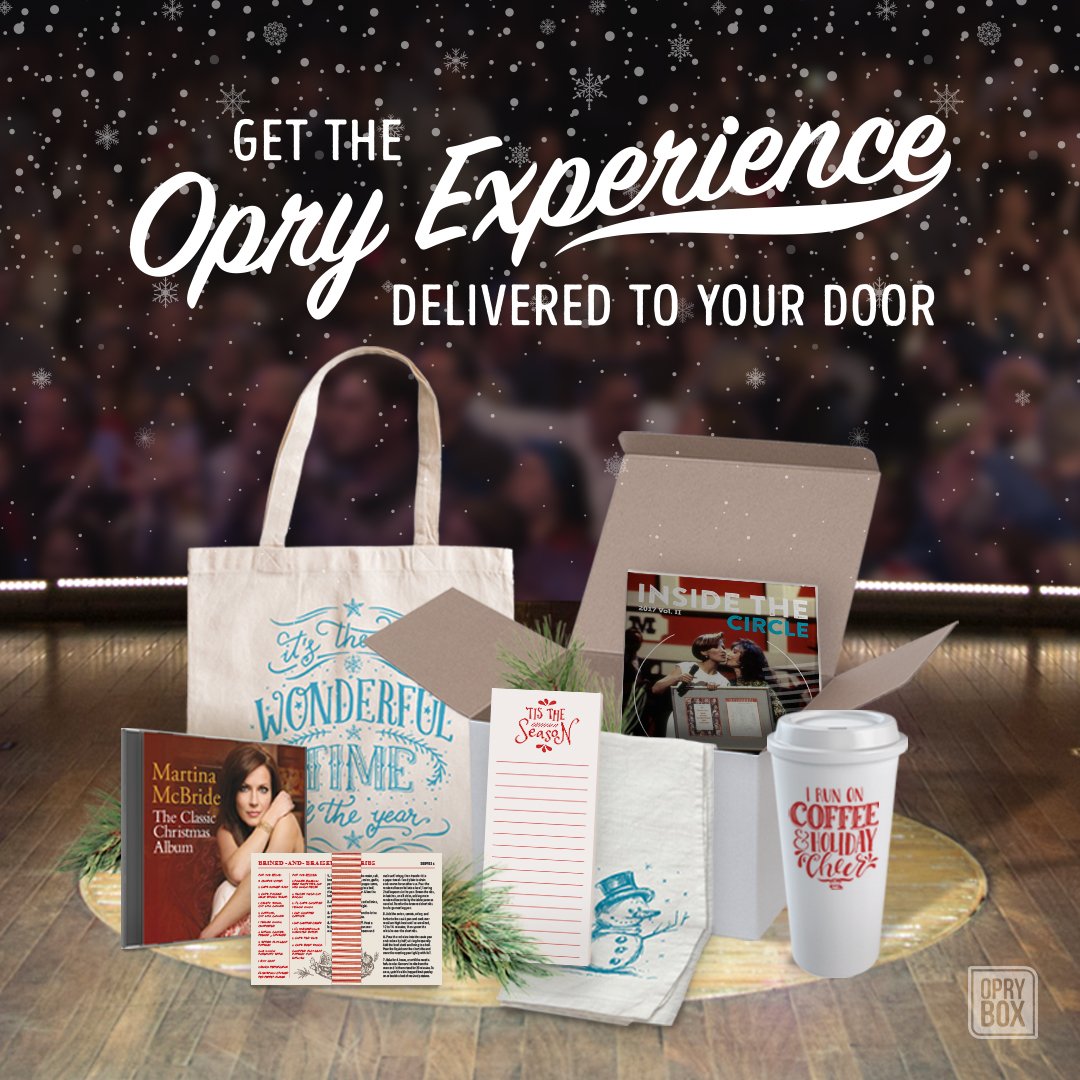 opry's tweet photo. It's the most wonderful time of the year, and #OpryBox is here to make it even more special with recipes from #OpryMember @martinamcbride + other holiday goodies! π https://t.co/f4tWPDuzI3
