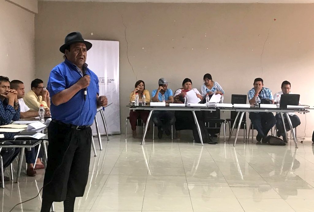AgriculturaEc's tweet photo. “Para lograr la #GranMingaAgropecuaria es necesario trabajar en conjunto”, #RomelioGualán, secretario de Relacionamiento Productivo. #AsambleaAgrariaCSC https://t.co/i62PxNUcL1