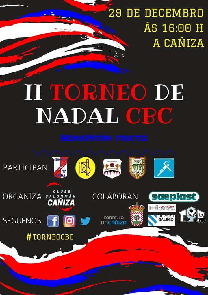 II Torneo de nadal benxamin mixto, o 29 de decembro a partir das 16:00 no pabellon municipal.