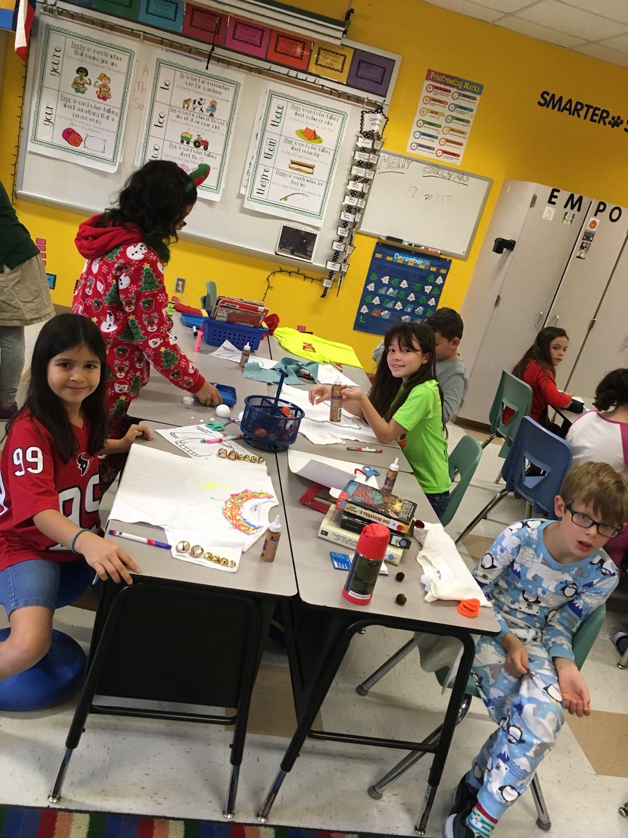 menateach's tweet photo. The #mightymenas are creating tacky book sweaters today😁 Thanks to teaching3rdwithmrg and @rachelherold30 for the fun idea!! https://t.co/Fo3WnNjyyh