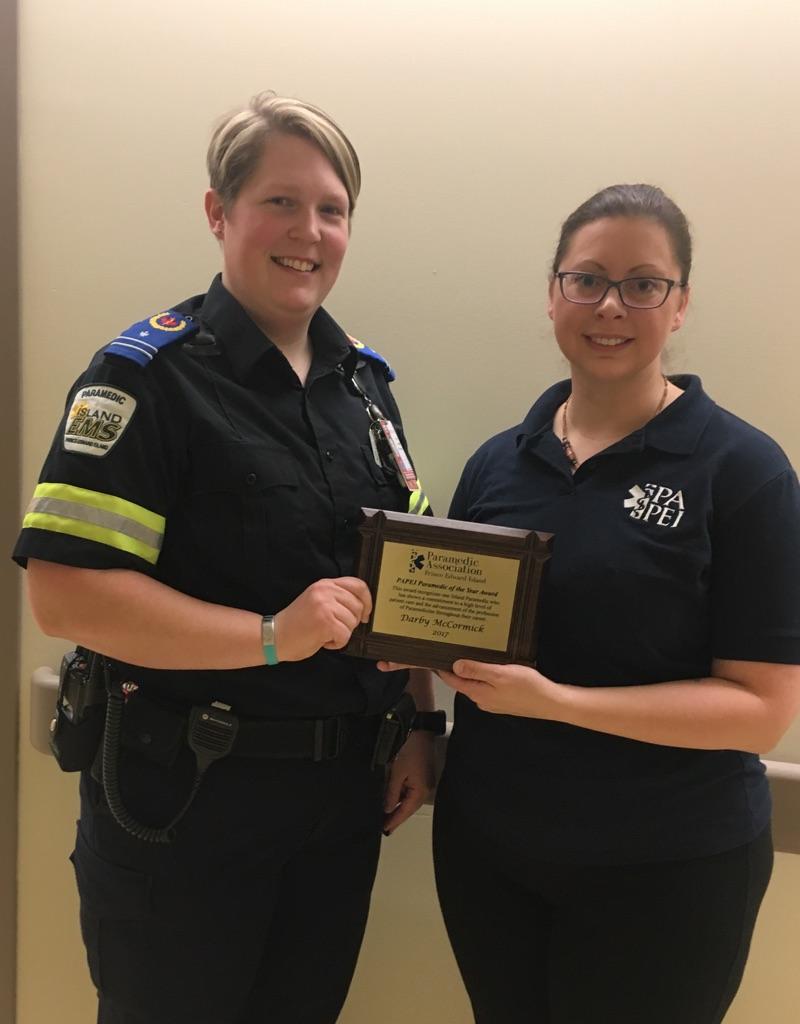 IslandEMS's tweet photo. Congratulations to Darby McCormick on her recent Award for Paramedic of the year! Darby is an ACP/SOP who works out of our Summerside base #PEI Thank you Darby for all you do! https://t.co/Lu37H1hAwC