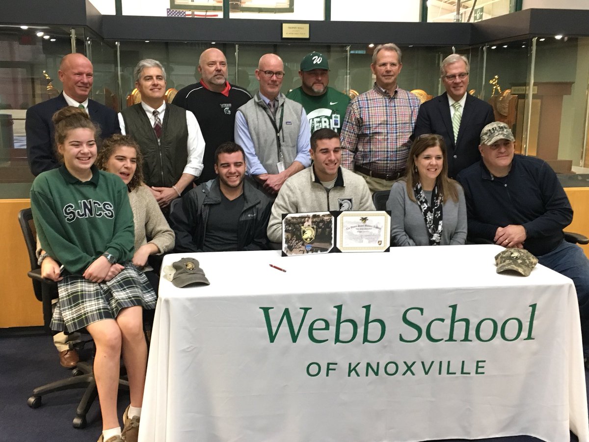 Webbschoolknox's tweet photo. Congrats to Morgan Ernst! He signed his National Letter of Intent this morning to play football for West Point - The U.S. Military Academy and the Army Black Knights! #webbknoxville #spartanpride @prepxtra https://t.co/AvIYDQ4WFU