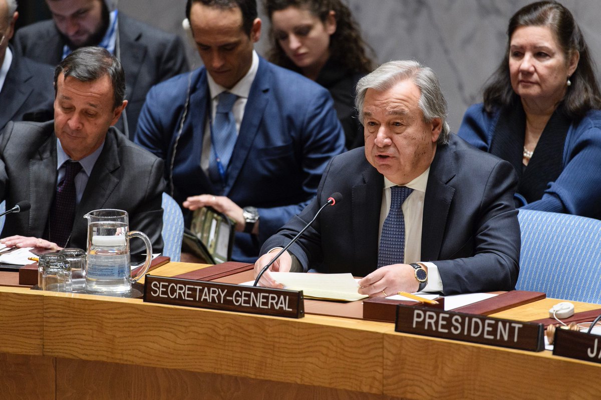 franceonu's tweet photo. "With unity we can advance security and well-being for all" 🇺🇳
UN Secretary-General @antonioguterres at Security Council debate on Addressing complex #ContemporaryChallenges to international peace & security https://t.co/qg2e8PxyUF