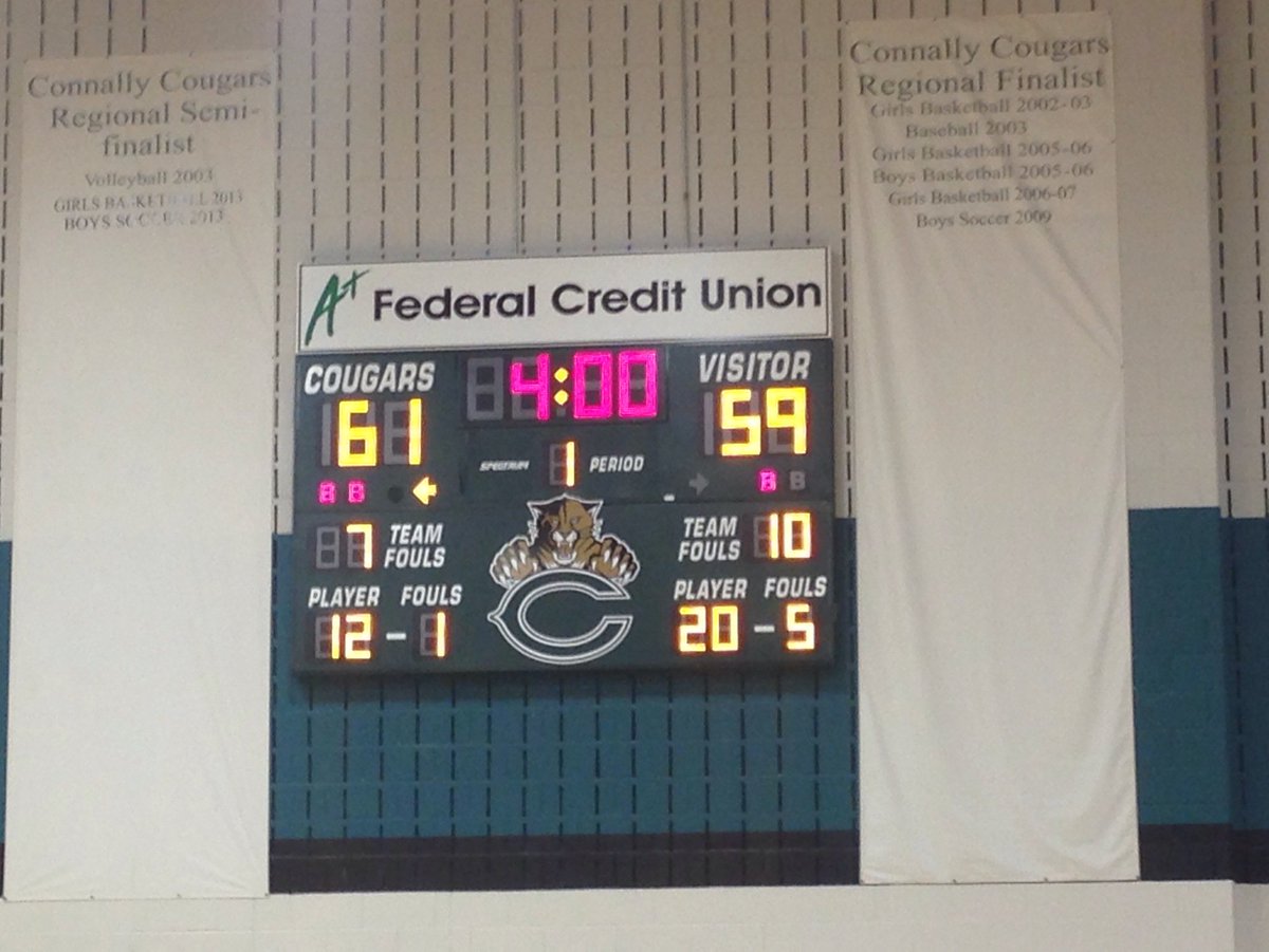 ICYMI: Last night... the Lady Cougar Basketball team beat Georgetown East View last night in Overtime 61-59 in front of a GREAT home crowd.  The Lady Cougars are now 4-2 in District 19-5A.  Congratulations and Keep it up Cougars! #MyConnally