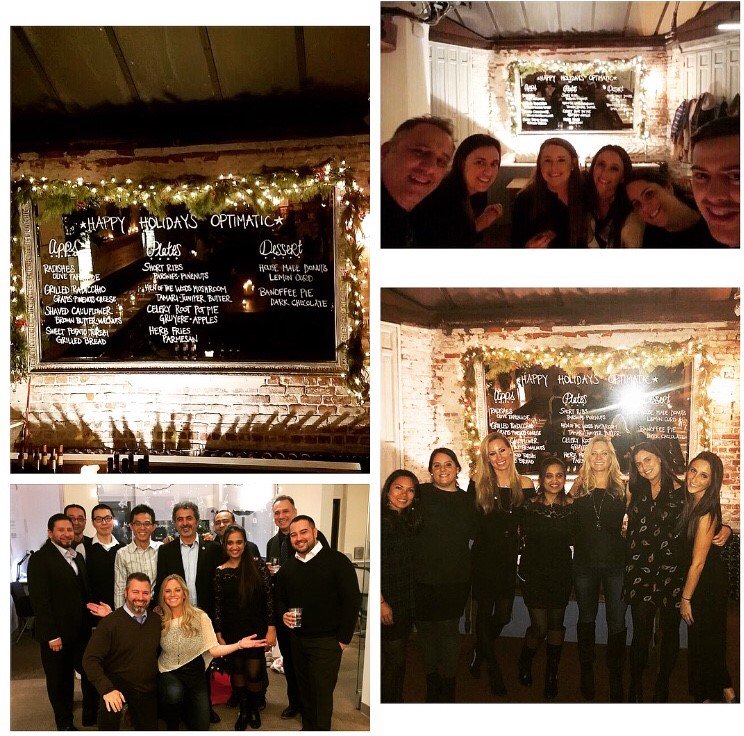OptimaticMedia's tweet photo. Tis' the season for fun filled party with these wonderful people! Another successful holiday party in the books! #optifam #coworkers #happyholidays #holidayparty2017 #thefatradish #workhardplayhard #adtech #digitaladvertising #video #NYC https://t.co/1Kk2QrxBKs