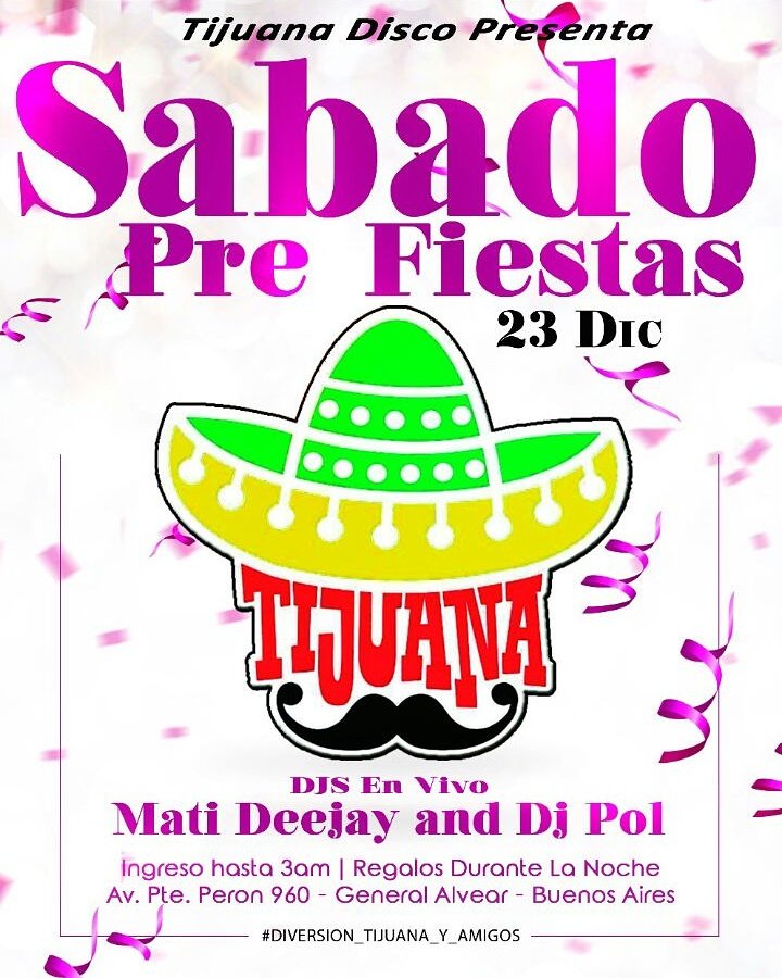 tijuana_disco's tweet photo. Este sábado metemos pre_ navidad, para ir agarrando ritmo para reventar todo el domingo! #nochones
#somostodosuno
#queremosfiestas
#agarrate https://t.co/DLbjQDD11X
