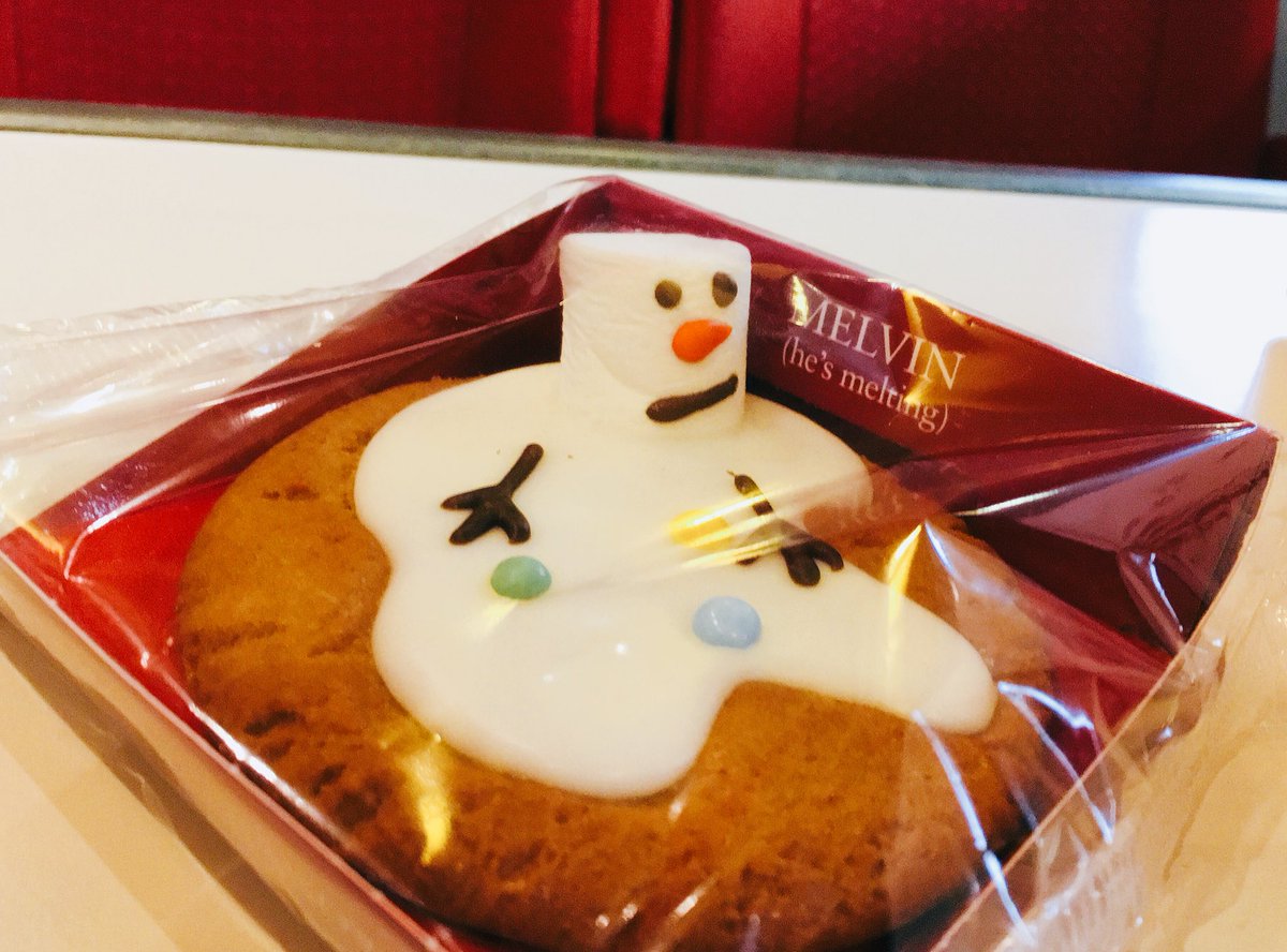 TravelCotTot's tweet photo. TCT is VERY proudly clinging to her gift of a free #MeltingMelvin. Thank you @Pret St Pancras Now I just have to make it last all the way to Sheffield! #christmascheer https://t.co/5SfgxsaCTj
