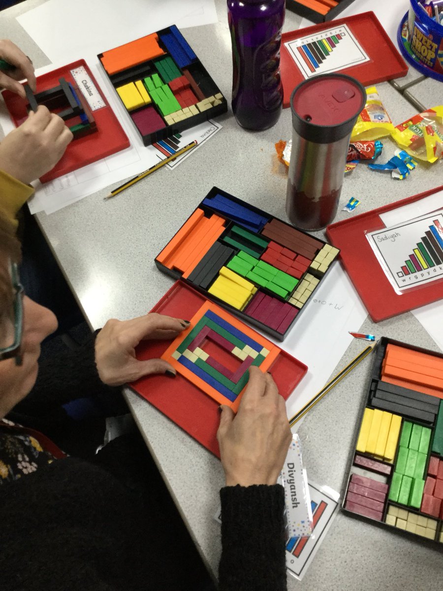 meadowfieldclc's tweet photo. Learning is so much fun! It might be holiday time but all the adults are in school learning with rods! #algebrafirst #maths #reasoningforall #inspiringteaching https://t.co/MfEz3E5Bx7