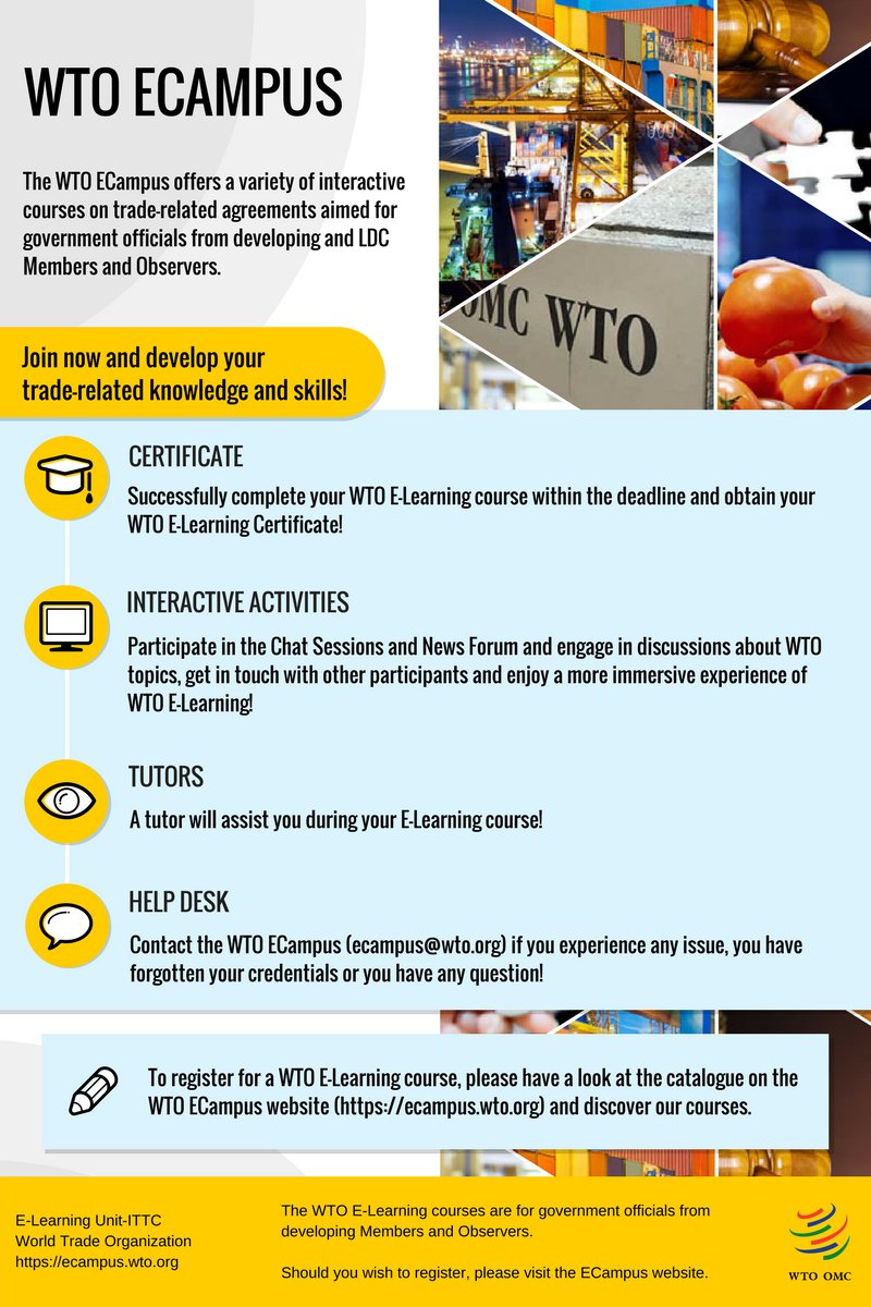 Wto Ecampus On Twitter Wto E Learning Aims At Providing Online