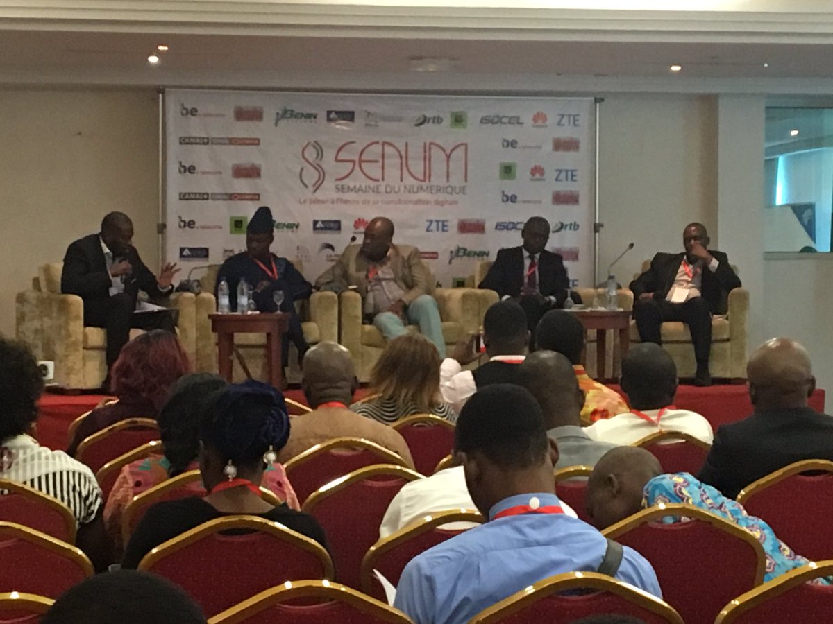 Panel sur les enjeux de la transformation numérique des banques &amp; assurances avec <a href="/vsounouvou/">Vital Sounouvou</a> Virgile Toffodji Dir <a href="/MTNBenin/">MTN Benin</a> Mobile Money, Wilfried Bocco Dir des Opérations <a href="/EcobankBeninLtd/">Ecobank Bénin</a> &amp; Jean Lié Descarte Bignon Allabi #senum2017  #wasexo #team229