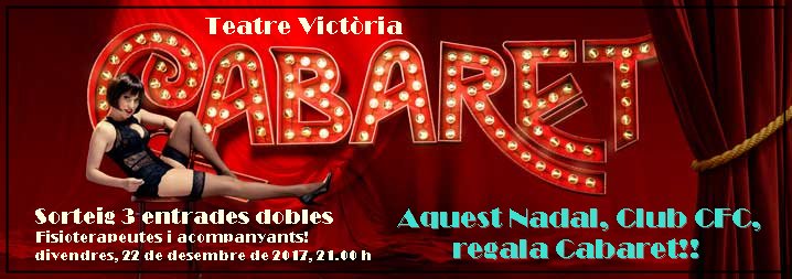 ColFiCat's tweet photo. #ClubCFC
Al nostre facebook hi SORTEGEM 3 entrades dobles per assistir de públic #CABARETmusical, al @teatrevictoria, aquest divendres 22 de desembre a les 21h
AQUÍ: https://t.co/b6UUzxvJOH https://t.co/gDF5PbMB0a