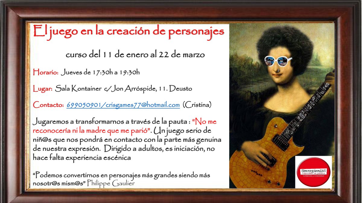 krisklown's tweet photo. Próximo taller "El juego en la creación de personajes"...Empezamos en enero #kontainer https://t.co/VHvVLUccPI
