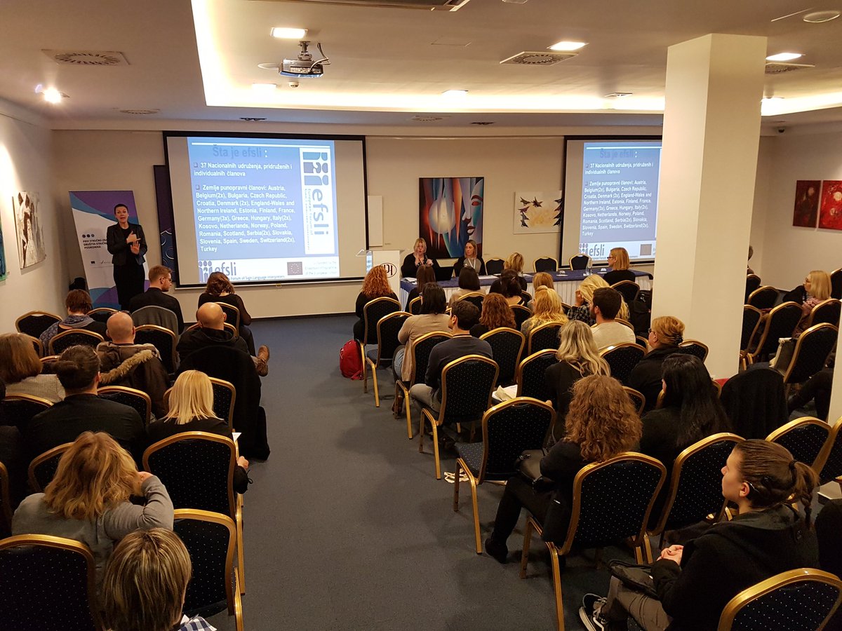 efsli's tweet photo. #efslidubrovnik2018 #SignLanguages # efsli took part in:
First professional-scientific conference of the society for professional communication agents #mediators https://t.co/SPPQp1H7yB