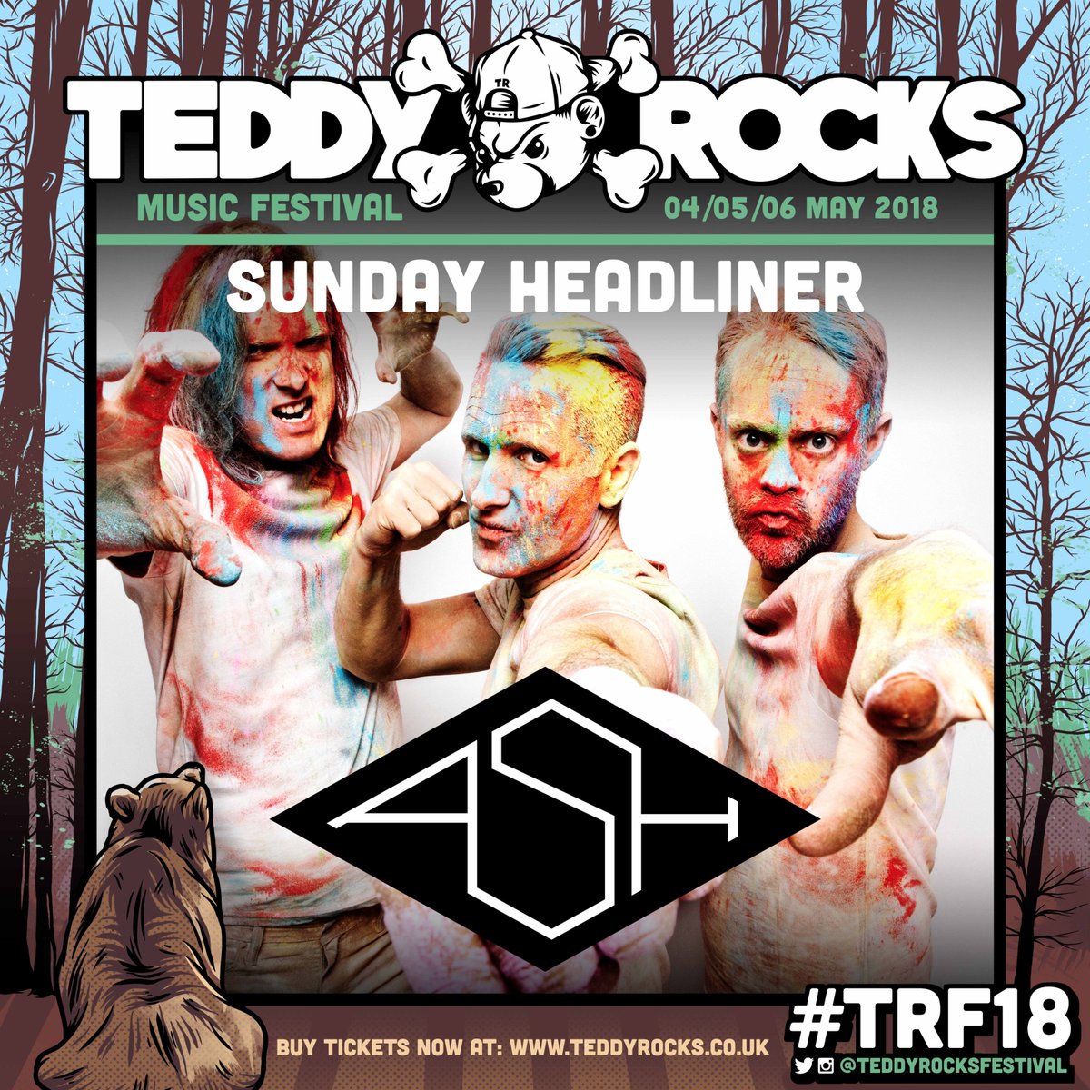 TeddyRocksFest's tweet photo. HERE ARE OUR HEADLINERS.
Some of you probably already know. But for those that couldn't check our other posts...

INCREDIBLY proud to present for #TRF18 the wonderful :

@FeederHQ : May5th
@Ashofficial : May 6th

Tickets on sale NOW
https://t.co/uyphpMeZ2e https://t.co/ncaDsG9EsQ