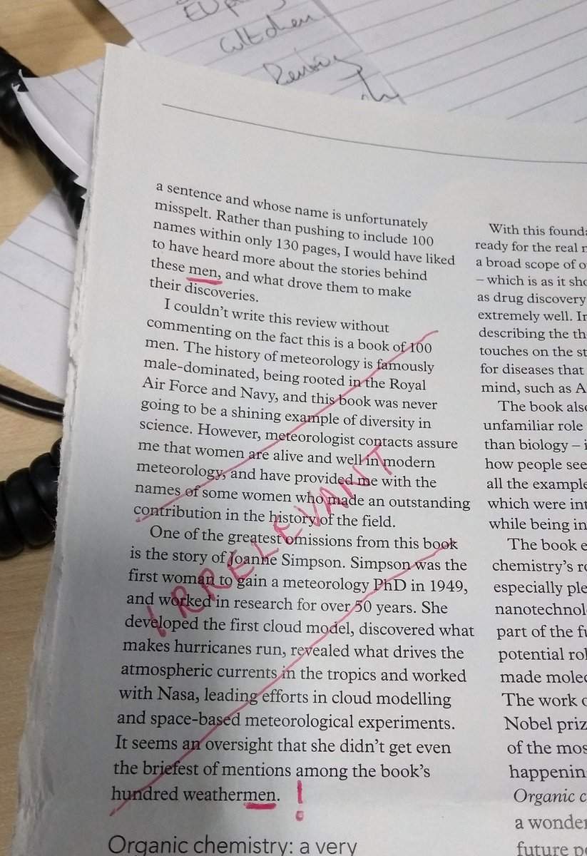 OrangePip86's tweet image. I&apos;m very proud to have annoyed the Chemistry World red pen man. He really didn&apos;t like me talking about women in science...
