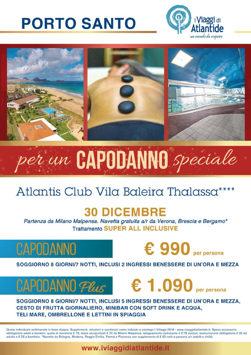 ViaggiAtlantide's tweet photo. Porto Santo - Atlantis Club Vila Baleira. Con la speciale quota #Capodanno avrai 5 ingressi benessere , cesto di frutta in camera , minibar rifornito con soft drink e acqua, teli mare,ombrellone e lettini.
#WeAreAtlantide #Offerta #Benessere #Vacanze https://t.co/FSnbIMXPFW