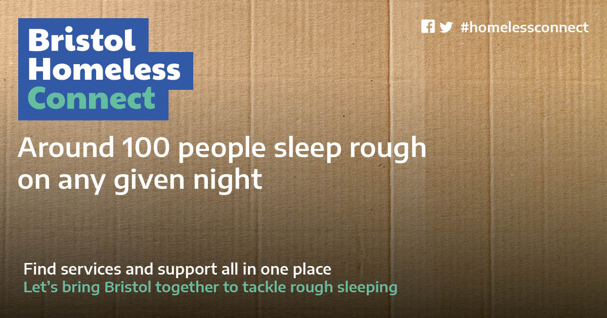 Check out the new website bristolhomelessconnect.com, providing a single online access for info and help about rough sleeping in the Bristol. #HomelessConnect