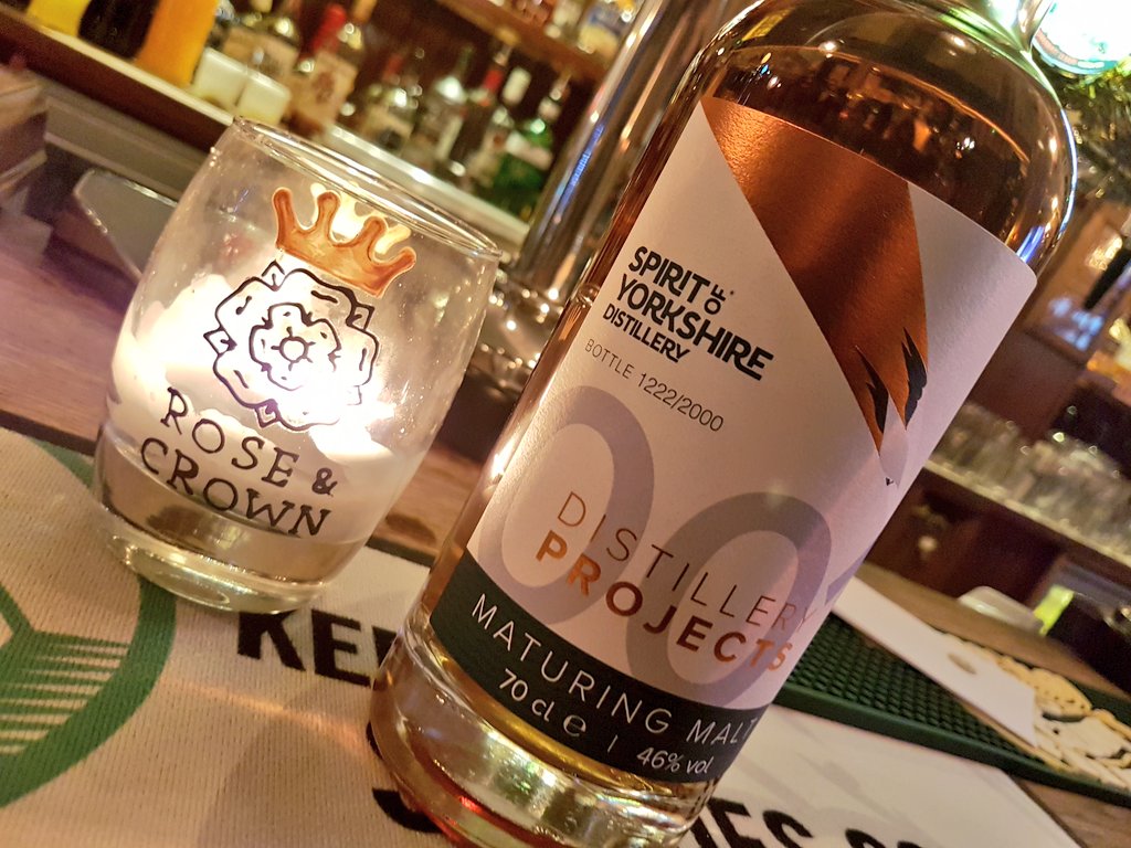 SpiritYorkshire's tweet photo. Anyone in #York looking to try our first release of Maturing Malt you will find it on the bar @RoseCrownYork on Lawerence St #SOYDP001 #Yorkshire #Whisky #YorkshireWhisky #YorkBeer https://t.co/VS0o4gRFtQ