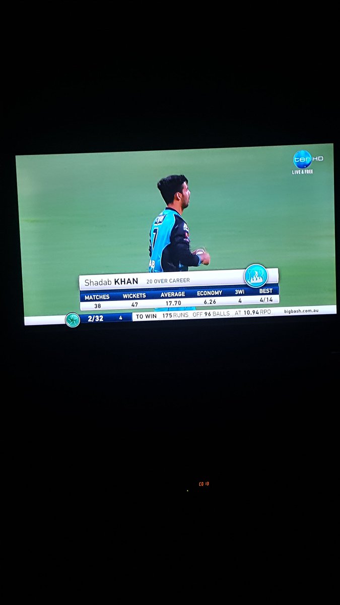 EkAamPakistani's tweet photo. Good to see shady boy in #BBL07
Go #BrisbaneHeat 😎 https://t.co/UMiIYN9w94