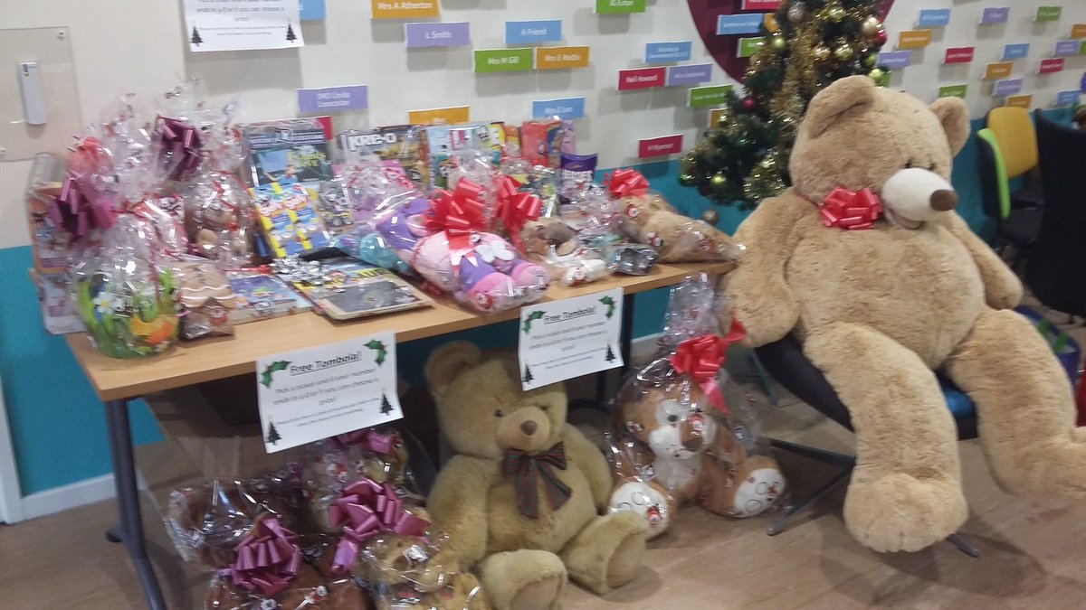 ad_sav's tweet photo. Tombola with toys donated by @MarkelUK for the @CarersLeeds parent carer children's xmas party today! https://t.co/m33BQcUpzR