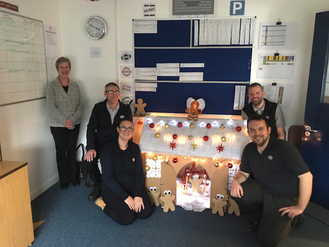 packauto's tweet image. Well done to the Projects team who won the best decorated SQCDP board with their gingerbread world. Huge thanks to Sharon from @davidlewisorg for coming to judge!
