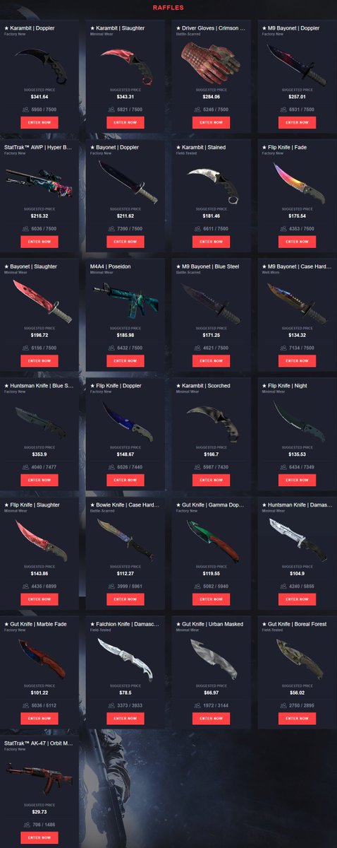flashyflashycom's tweet photo. More Free Skins! Total value of New Giveaways is over $4,300. Check out https://t.co/6wGFU9Dz1D Enter &amp; Retweet.

Don't forget you can create your own raffles on the biggest CS:GO Giveaway platform to gain twitter followers for free!

GO GO GO #keepitflashy https://t.co/BrLpNDhzSC