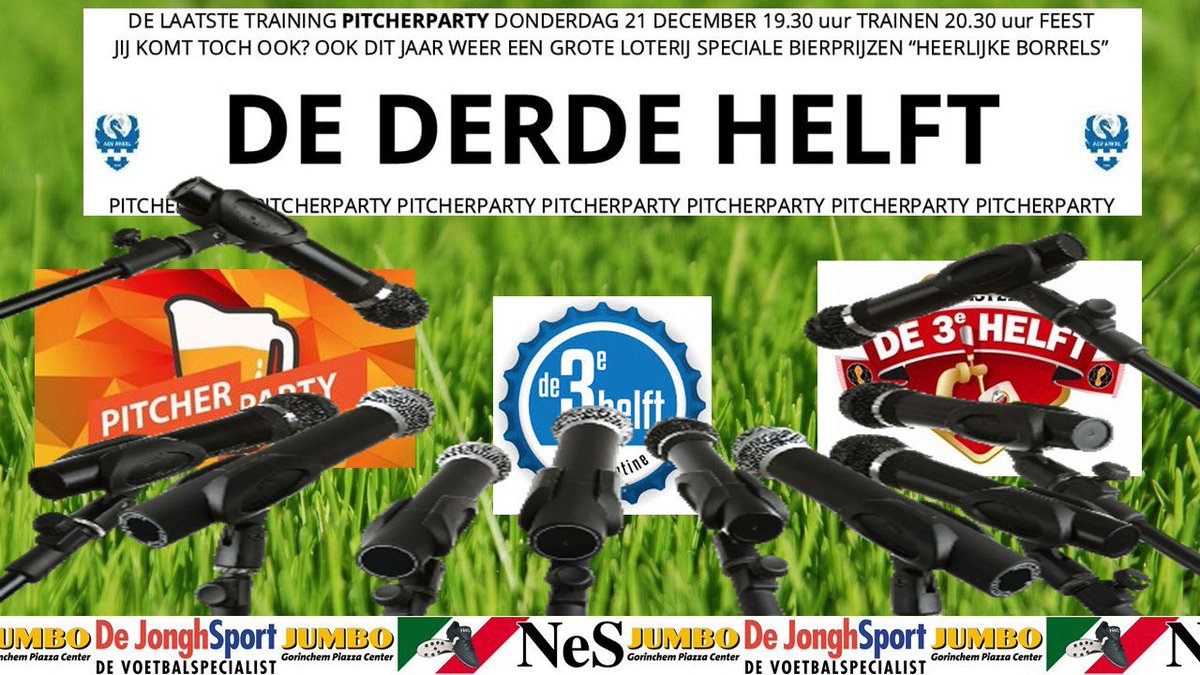 asvarkel's tweet photo. ‘De Derde Helft’ donderdag 21 december 19:30 uur #Schoonzigt 🔵⚪️⚽️🍻🎤👍🏼 #PitcherParty https://t.co/IDl4HJstCb