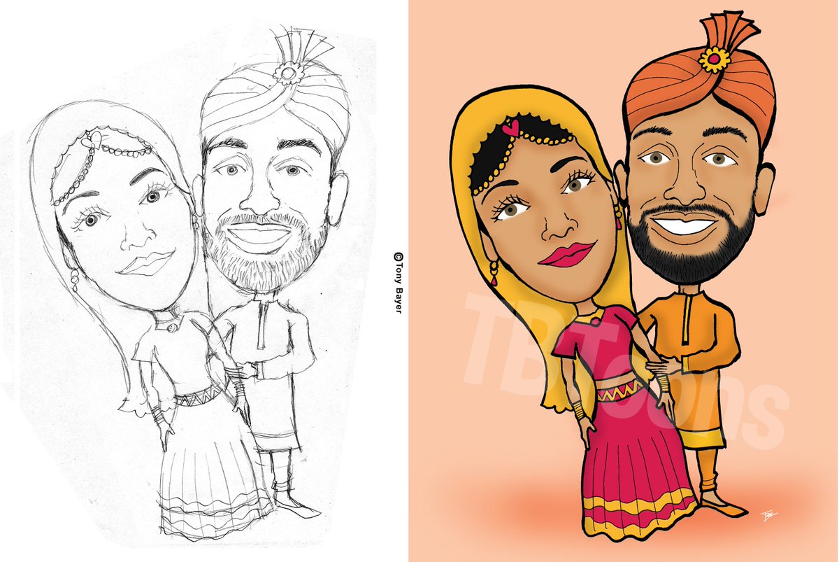 Drawing Indian Wedding Sketches Bride And Groom - getallpicture