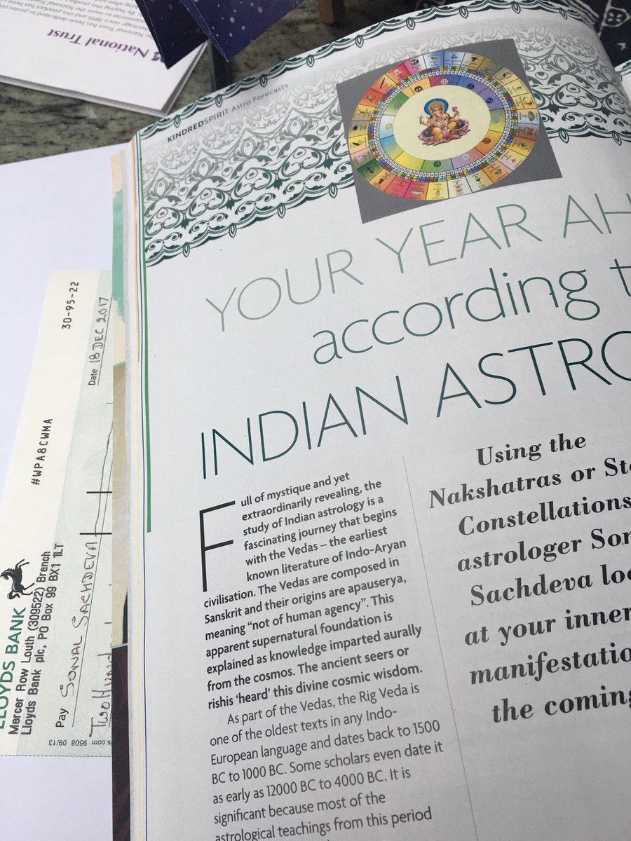 CircleofDivine's tweet photo. #Nakshatras #WhatsinStoreforyou in#2018 ? @KindredMagazine received and #chequesinthemail hope 2018 brings all the abundance you wish for! https://t.co/0h5eYmH5Y5