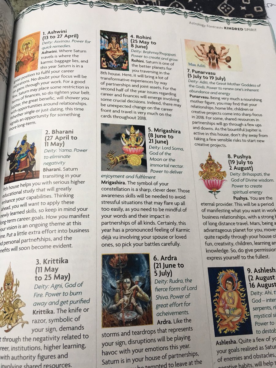 CircleofDivine's tweet photo. #Nakshatras #WhatsinStoreforyou in#2018 ? @KindredMagazine received and #chequesinthemail hope 2018 brings all the abundance you wish for! https://t.co/0h5eYmH5Y5