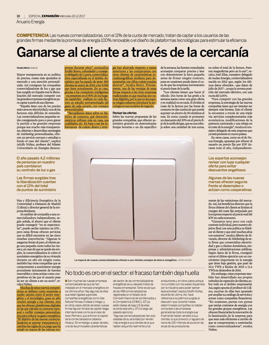 BravoEmilio's tweet photo. Hoy en @expansioncom hablado sobre cómo en @LuceraEnergia estamos cambiando las reglas del sector energético, creando experiencias de cliente únicas y relaciones a largo plazo basadas en la confianza. https://t.co/YfhkuV0LyJ