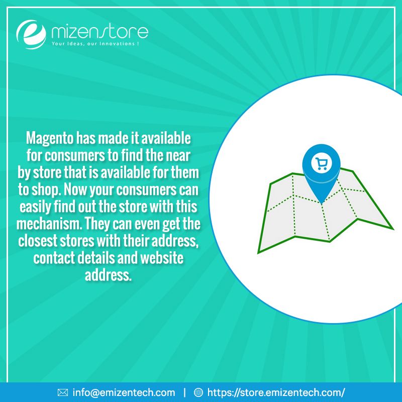 EmizenTech's tweet image. Get your customers the ease of searching the closest stores with their address, contact details and website address. 
Get the Extension:buff.ly/2CK4Qcy
#Magento2Extensions #Magento2ExtensionsDevelopment #MagentoDevelopmentAgency  #Magento2Development #ECommerceDevelopment