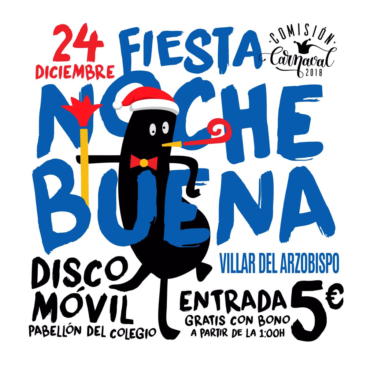 Carnaval_Villar's tweet photo. Cenar con la familia que nosotros os montamos la fiesta para celebrar con los amigos. A partir de la 1:00h en Villar del Arzobispo alargamos la Nochebuena hasta Navidad. FIESTA NAVIDEÑA!! Y por la mañana directos al árbol. #PLANAZOS #FelizNavidadAmigos https://t.co/TFWWVPTS9N