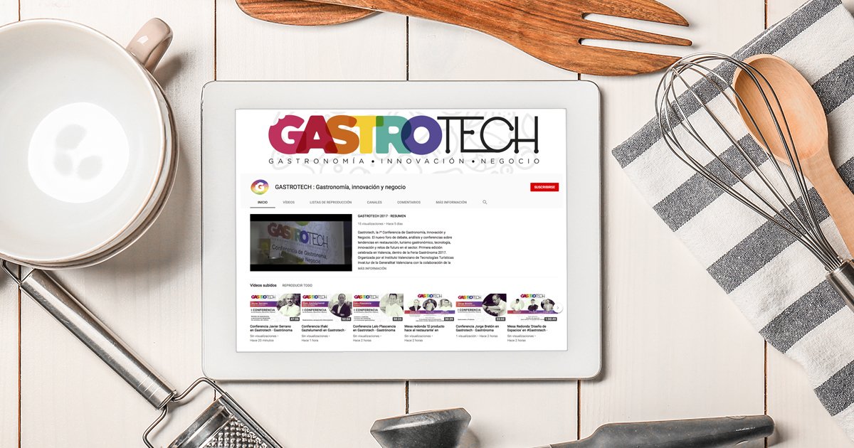GastroTech_es's tweet photo. Un regalo para estas navidades: ya están disponibles todas las conferencias y mesas redondas #Gastrotech en nuestro recién estrenado canal de Youtube: https://t.co/O2HzNNrFOx https://t.co/AlbKWjB0jj