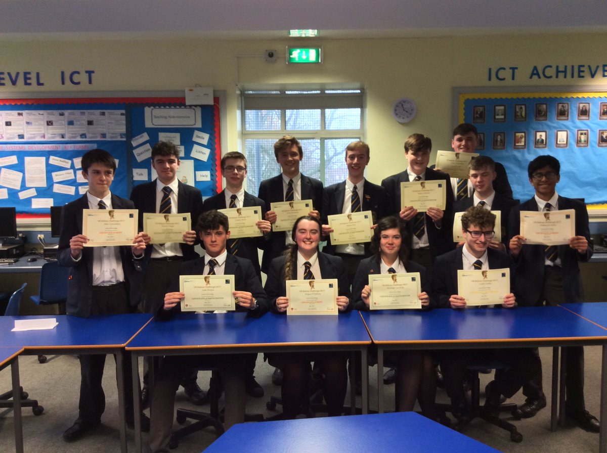 LumenChristi_NI's tweet image. Some of the pupils who achieved Distinction level and Top in School in the @bebrasuk computational thinking challenge. A number have qualified for the TCS Oxford Computing Challenge in March. Congratulations to all. #welldone #codingiseasy #computingatschool #CASNI