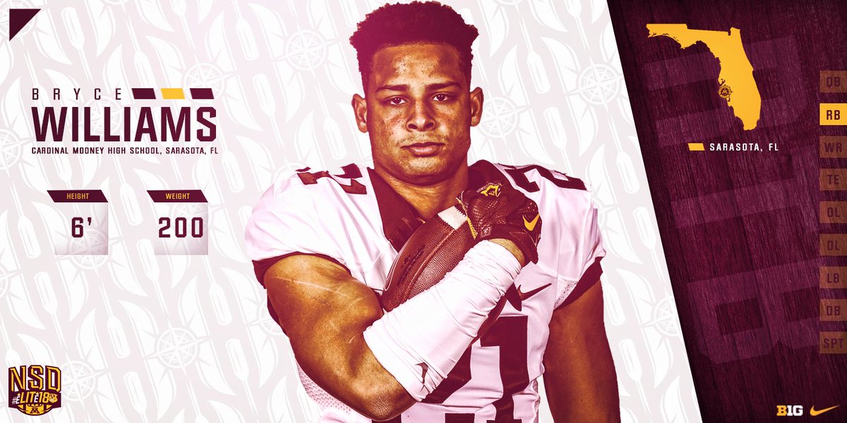 GopherFootball's tweet photo. From Florida to Minnesota! Welcome, @BryceWill21!

#Gophers #SkiUMah #RTB #NSDeLITe18 https://t.co/mHNkNOgZqx