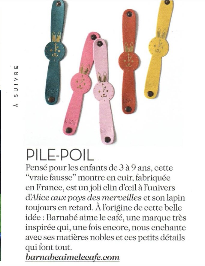 AnneOAngla's tweet photo. REVUE DE PRESSE  - Bracelet Montre Lapin 🐰⌚️ #Barnabeaimelecafe 
@MilK_magazine
#madeinFrance #accessoires #Leathergoods #toulouse #frenchbrand #presse #petitprix #rp #ChristmasIsComing #giftideas #cuir https://t.co/rxbzOK7d6i