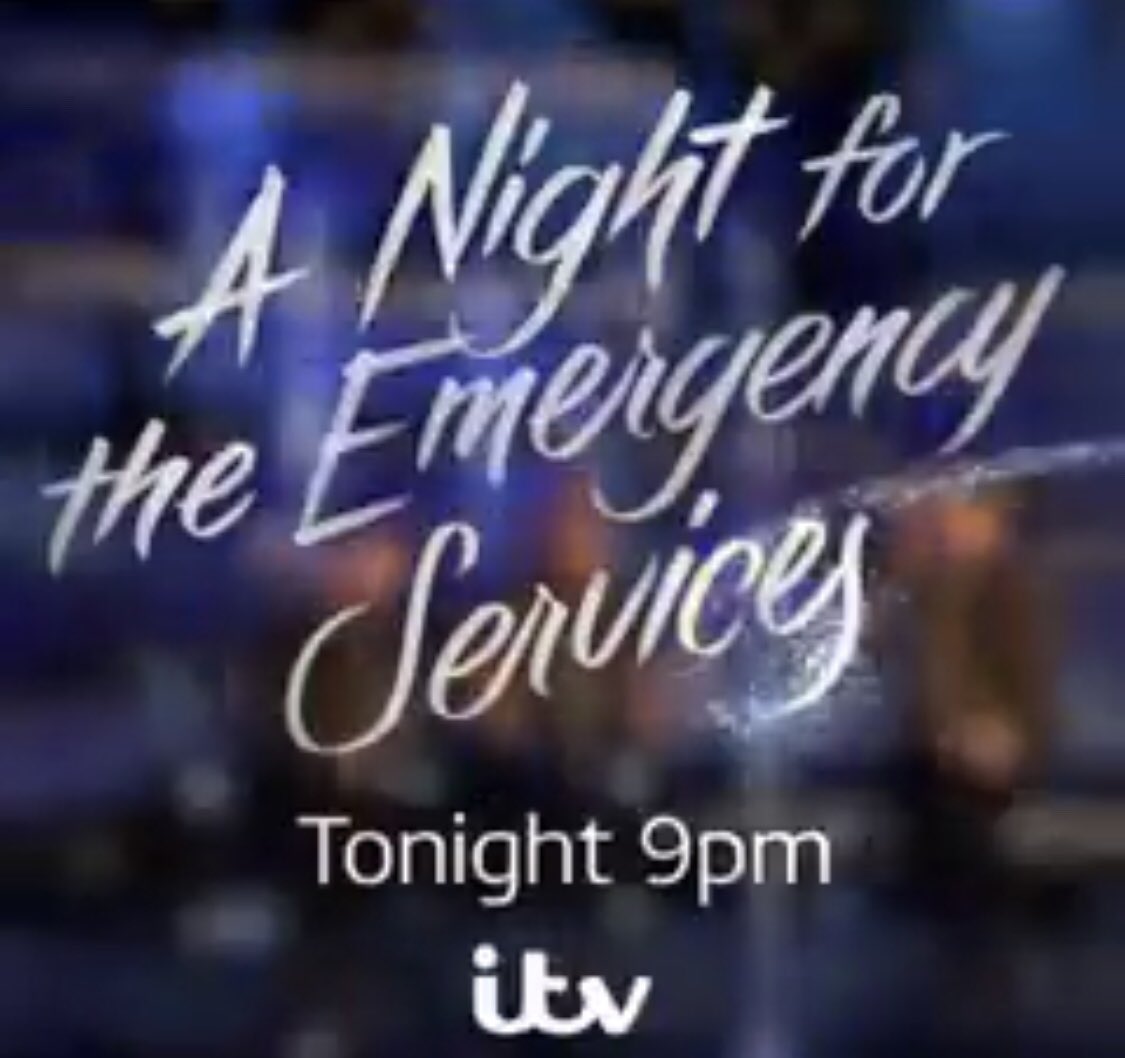 Catch me and the boys tonight on <a href="/ITV/">ITV</a> 9pm put on a show for our amazing emergency Services.