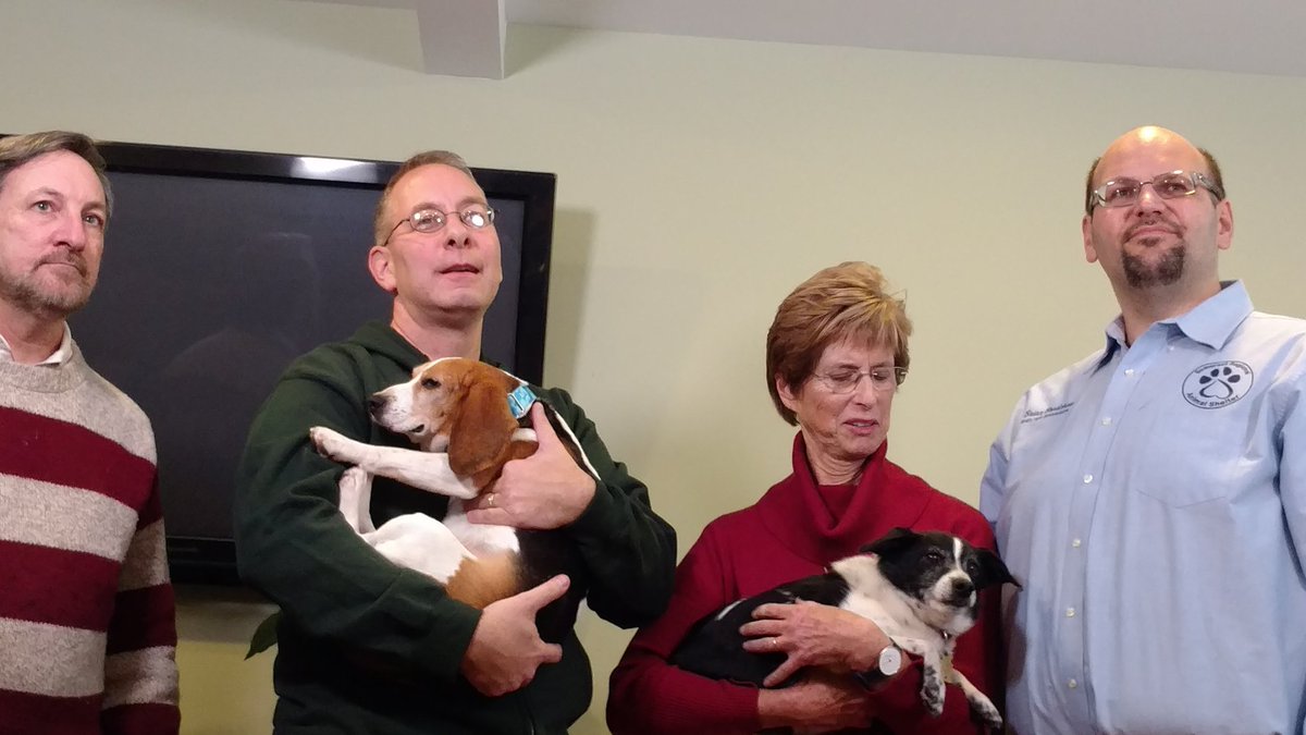 SheriffK9NJ's tweet photo. Fun times filming a public service ad for adopting senior dog rescues at the Somerset Regional Animal Shelter during the #HolidaySeason season w/former #NJ Governor Christine Todd-Whitman and Somerset County Freeholder Brian Levine! @GovCTW @MayorBrian #AnimalRescue #SaveALife https://t.co/WCL2UJ79jz