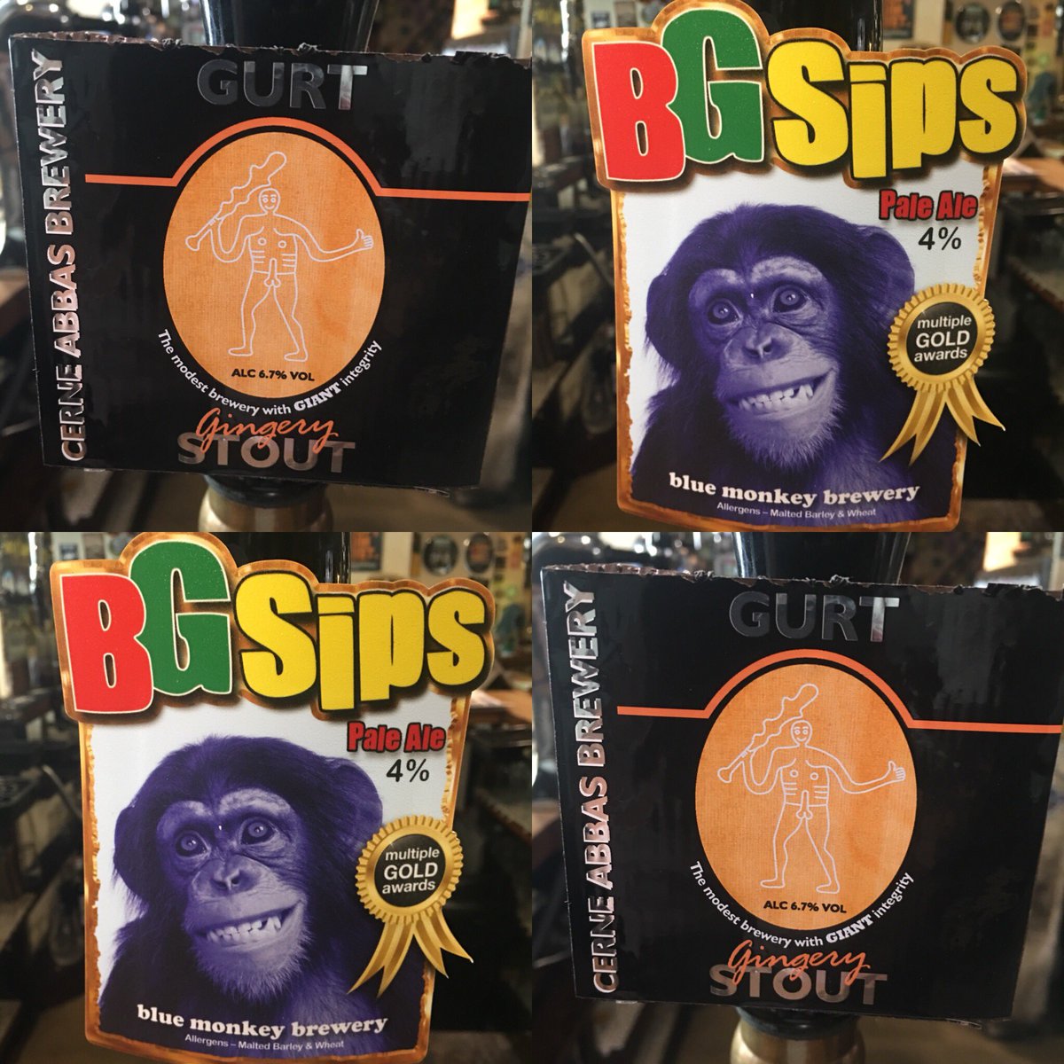 2 brand new ones to start off our week! <a href="/CerneBrewery/">Cerne Abbas Brewery</a> Gurt Gingery Stout and @bluemonkeybrew BG Sips 😍😍