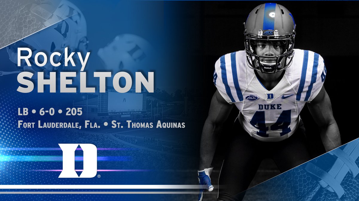 DukeFOOTBALL's tweet photo. Welcome to the family @rockyshelton18 🔵😈

#DukeGang18 | #NSD18 https://t.co/NmKsn3dXSA