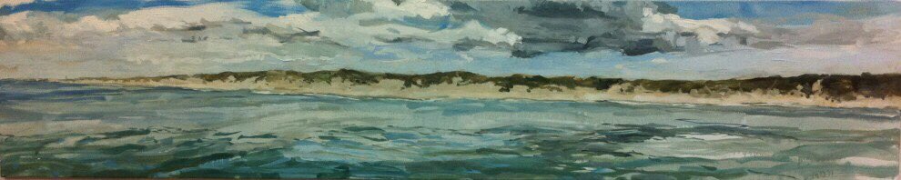 Venetianred's tweet photo. Eerste #xxl #schilderij 2012, #zeesleepbootdeholland, #olieverfopdoek 250x50 voor de kust van Terschelling #zeesleepboot #pleinair #ofcourse #ateliermargreetboonstra #deholland https://t.co/ag00dK1U5Q