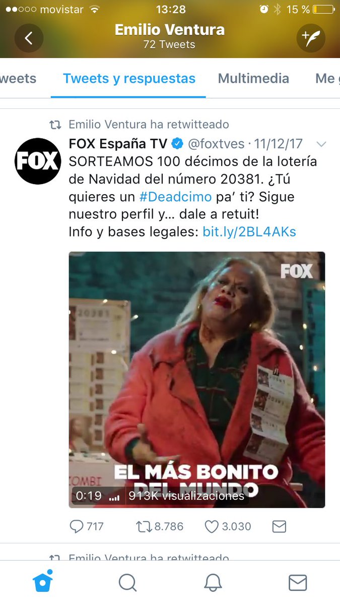 AblenR's tweet photo. @ManuelBartual @emilioo1954 A Emilio le tocó el #Deadcimo de @foxtves. Esto tiene algo que ver https://t.co/cZHbKi6jaX