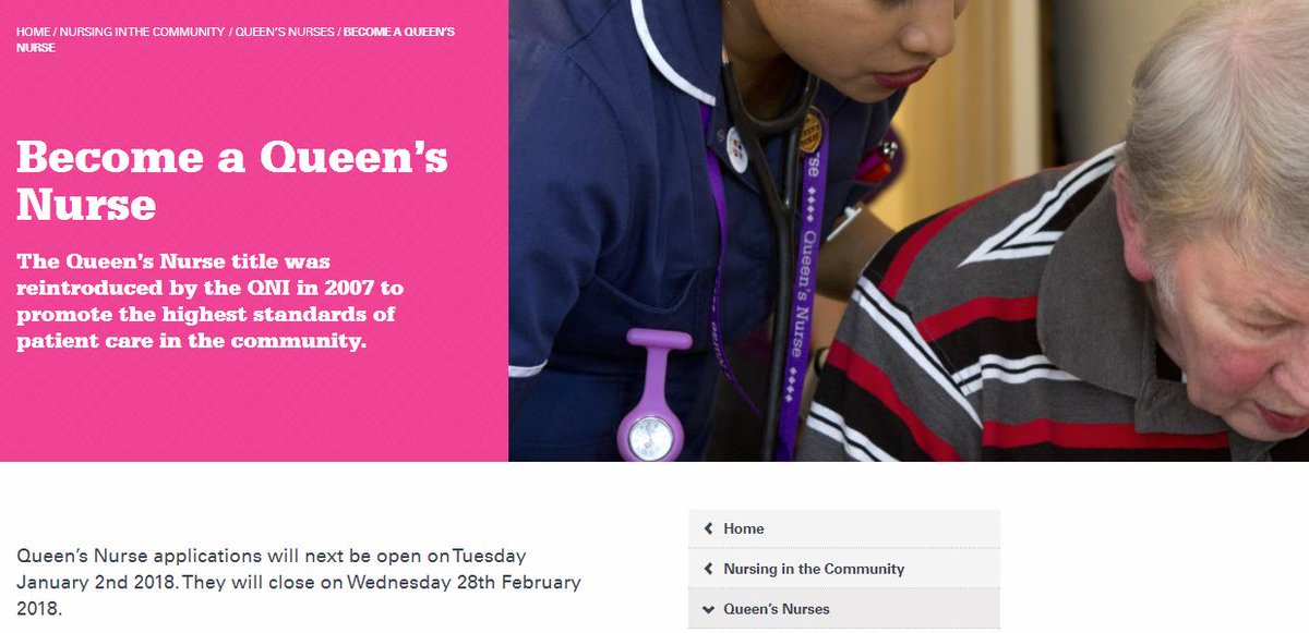 TheQNI's tweet photo. Queen's Nurse Applications open TOMORROW Tuesday 2nd January 2018! Please note the link to apply will not go live until then! Please read The Queen’s Nurse Title: Guidance Information &amp; Frequently Asked Questions document before you begin your application:https://t.co/yCCzoqyORk https://t.co/dwKT7Jl5Ah