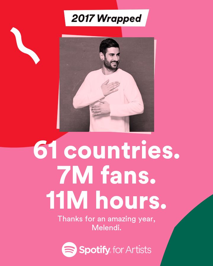 Gracias a todos por un gran año en <a href="/SpotifySpain/">Spotify Spain</a> !!! #2017Wrapped 

Equipo Melendi