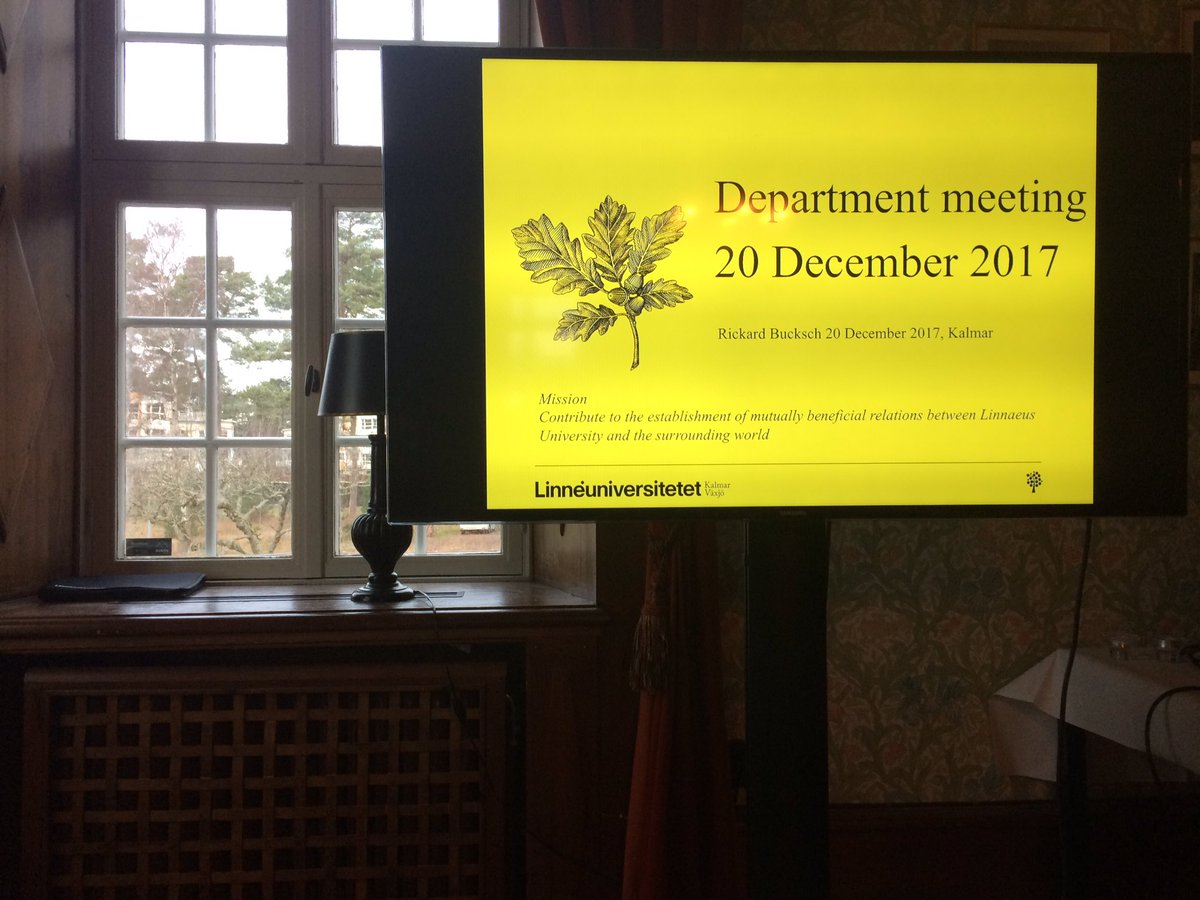 Last department meeting of the year at #ExternalRelations of <a href="/linneuni/">Linnéuniversitetet Linnaeus University</a> in #Kalmar. Word of the day: #Sustainability <a href="/LNU_Research/">LNU Research</a> <a href="/Lnu_innovation/">LNU Innovation</a>