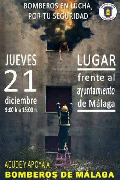 Toda la energía y fuerza para #Bomberos21D apostar por lo público es cuidar un servicio indispensable y tan necesario para Málaga, el equipo de gobierno aún lo tiene pendiente. Mañana acude y apoya. #MalagaConSusBomberos