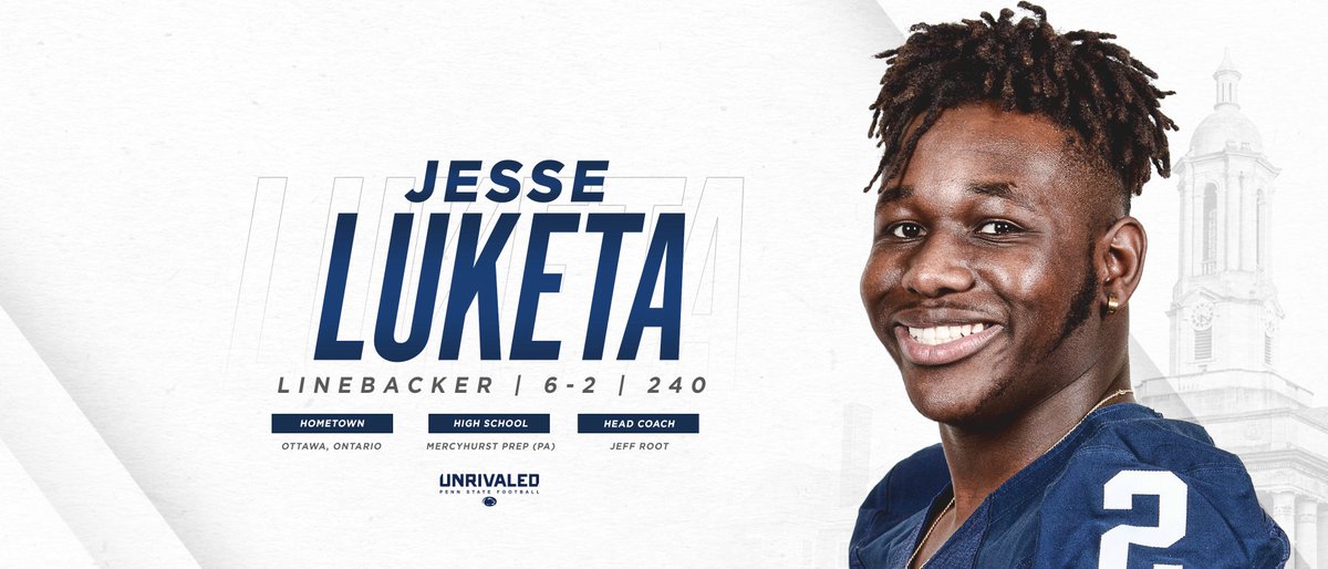 PennStateFball's tweet photo. #WeAre proud to officially welcome @OttawasVeryOwn into the #PennState Football Family! 🔵🦁⚪️

#WeAre18
#PSUsigningday https://t.co/1BIO8GzpdG