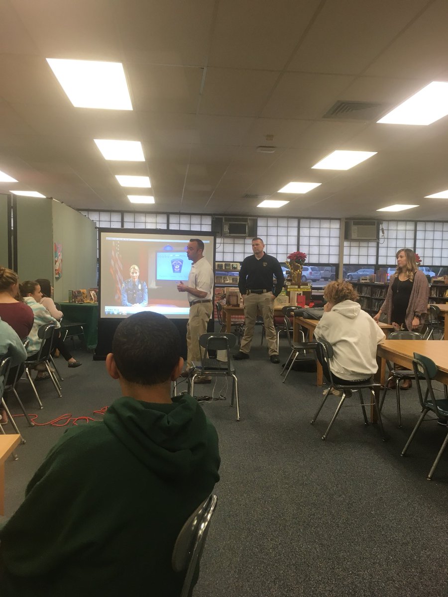 VMMSathletics's tweet photo. Brick PD presenting to our Lead & Seed group on the plague of drug abuse. #notevenonce #leadandseed https://t.co/8tV6xH7nFy