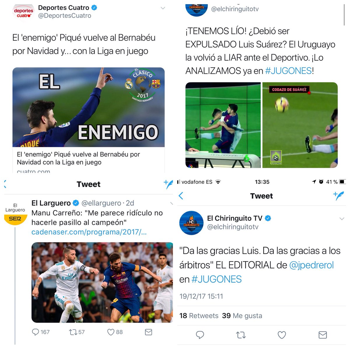 kubalismo's tweet photo. Semana del Clásico. La maquinaria de la Caverna a toda máquina. https://t.co/V3CiCAkzgs